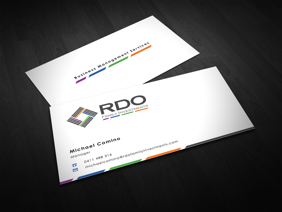 Business Card Design by Eggo May P for RDO Family Investments Pty Ltd | Design #4745319