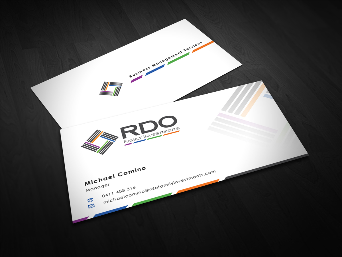 Business Card Design by Eggo May P for RDO Family Investments Pty Ltd | Design #4745334