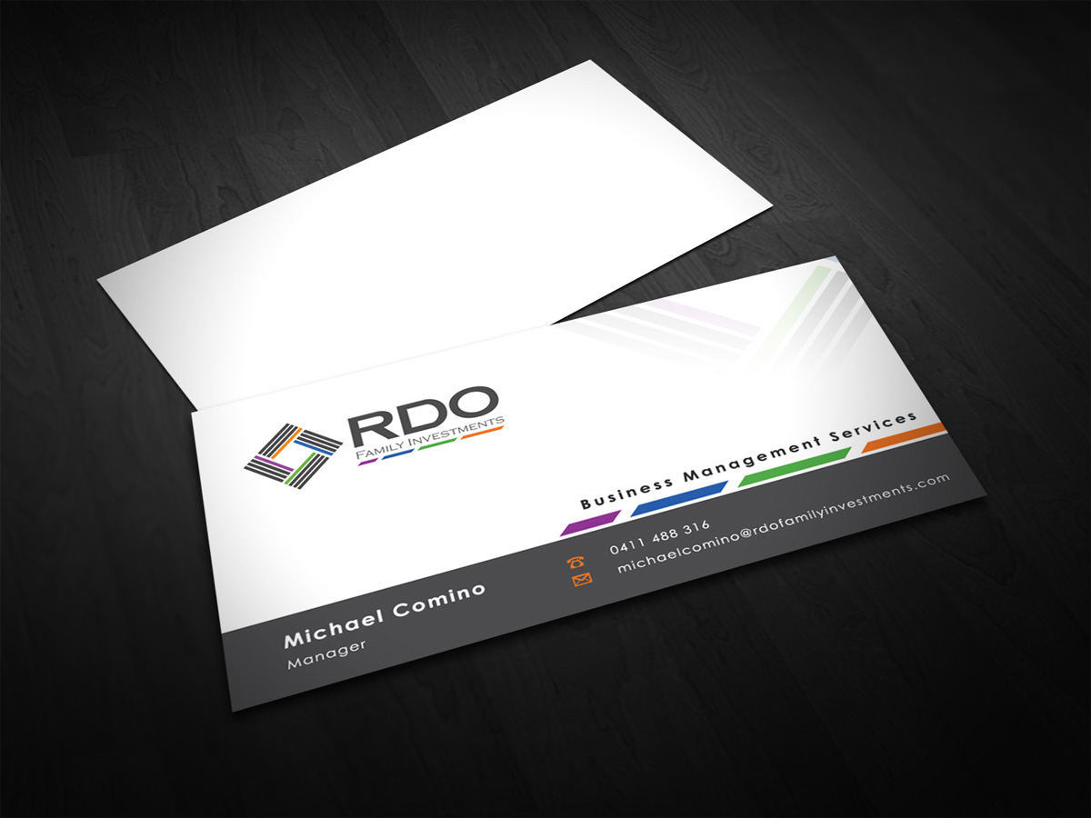 Business Card Design by Eggo May P for RDO Family Investments Pty Ltd | Design #4764606