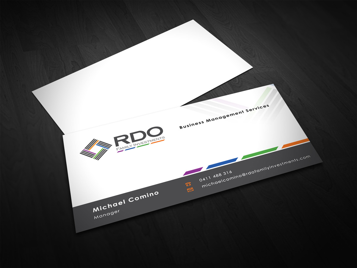 Business Card Design by Eggo May P for RDO Family Investments Pty Ltd | Design #4764616