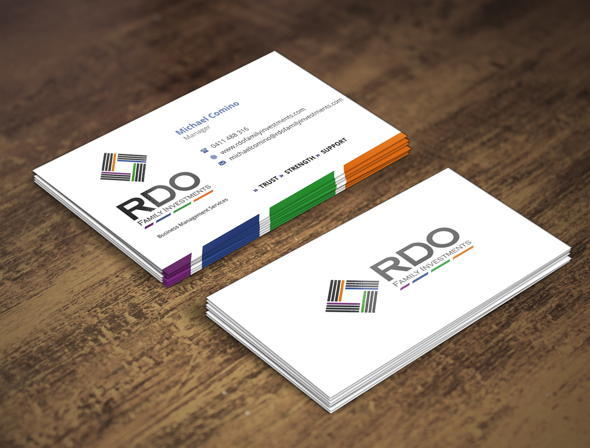 Visitenkarten-Design von INDIAN_Ashok für RDO Family Investments Pty Ltd | Design #4811452