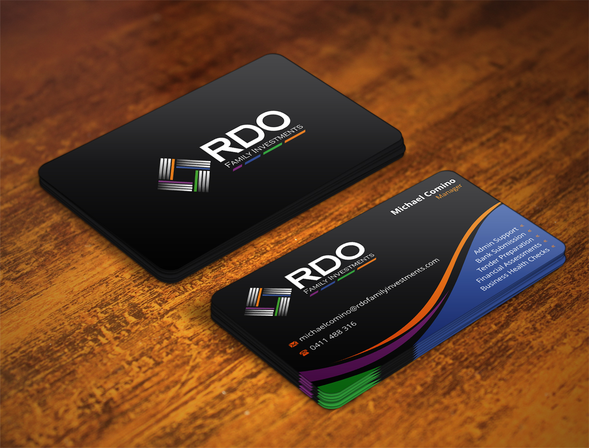 Diseño de Tarjeta de Presentación por INDIAN_Ashok para RDO Family Investments Pty Ltd | Diseño: #4886088