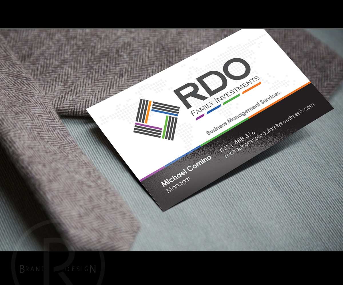 Business Card Design by Rich_LHA for RDO Family Investments Pty Ltd | Design #4809034