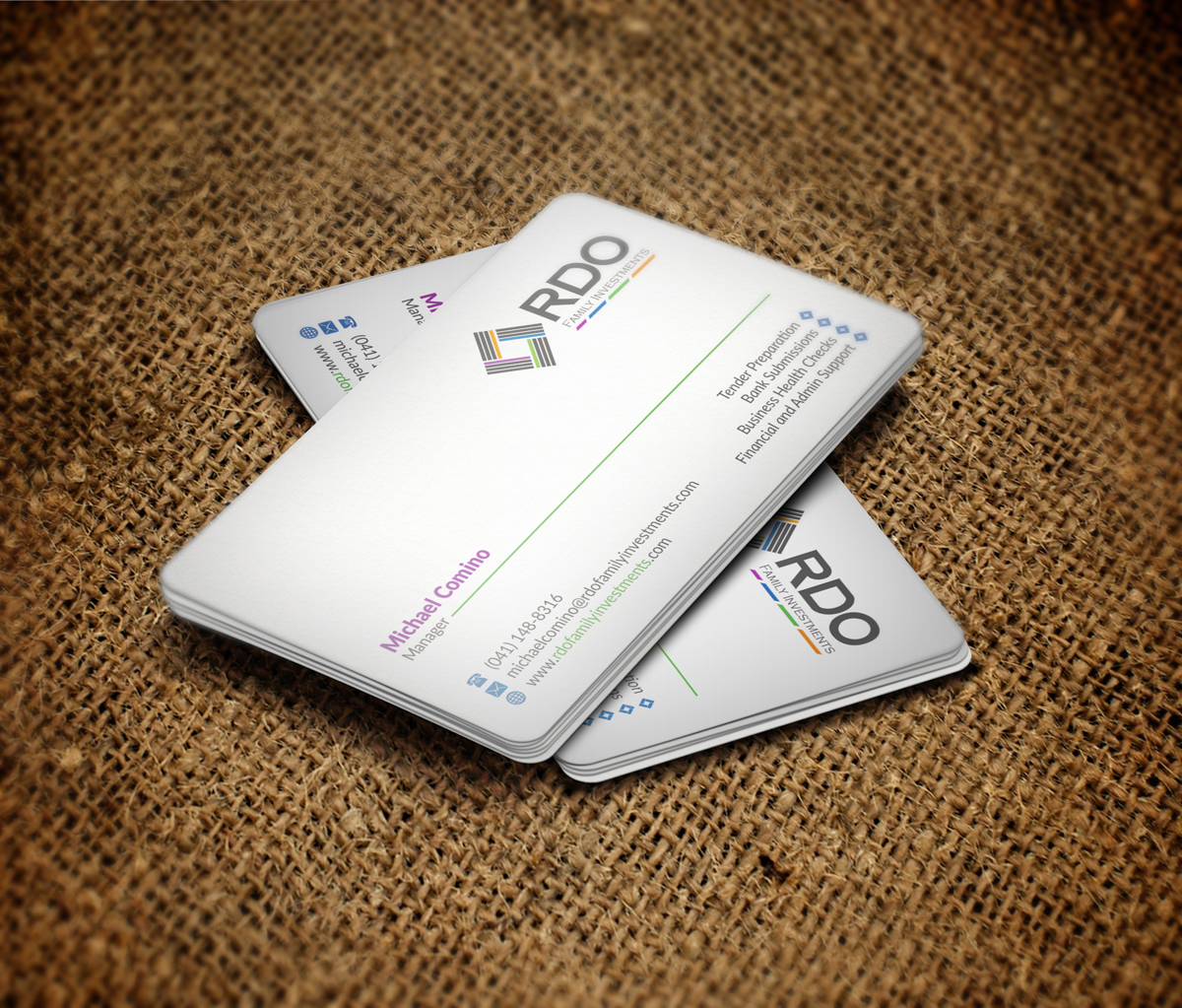 Business Card Design by WebixBD for RDO Family Investments Pty Ltd | Design #4765446