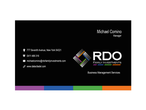 Business Card Design by snowymasterdesigns for RDO Family Investments Pty Ltd | Design: #4781981