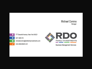 Diseño de Tarjeta de Presentación por snowymasterdesigns para RDO Family Investments Pty Ltd | Diseño: #4781990