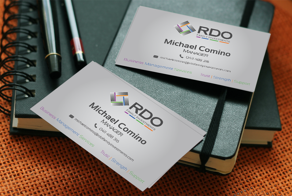 Business Card Design by CreateON for RDO Family Investments Pty Ltd | Design #4743659