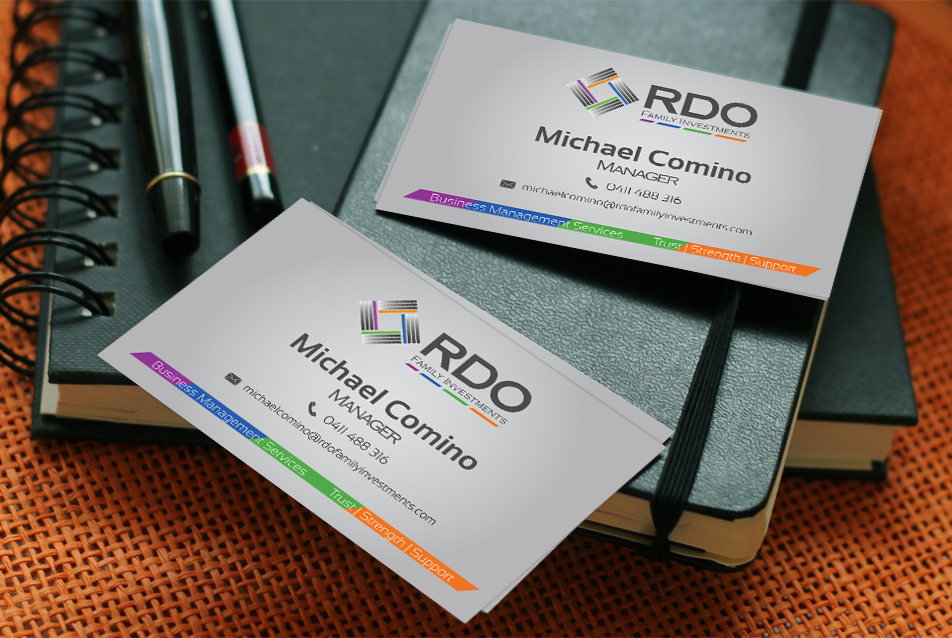 Business Card Design by CreateON for RDO Family Investments Pty Ltd | Design #4743670