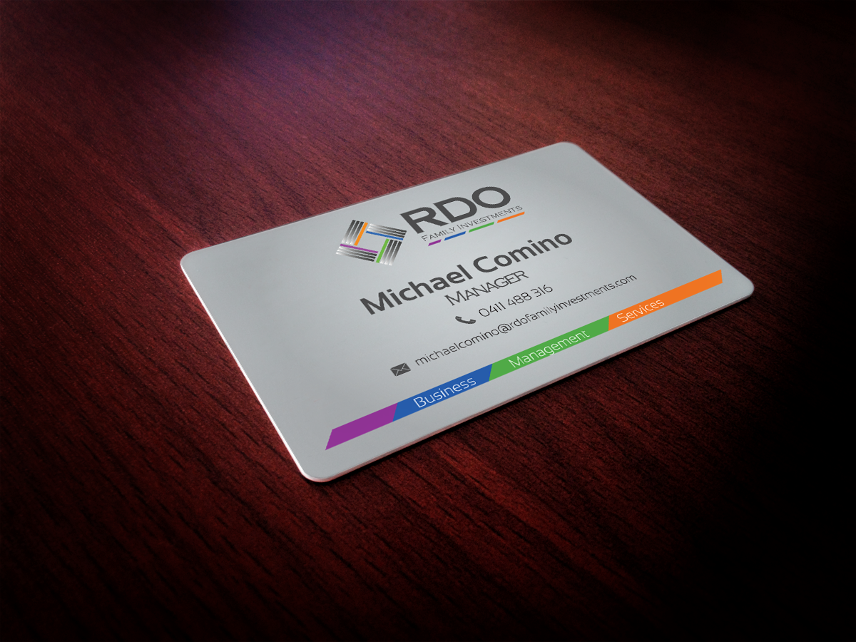 Business Card Design by CreateON for RDO Family Investments Pty Ltd | Design #4758661