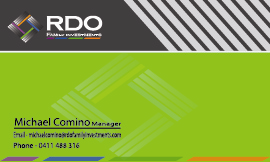Business Card Design by SOHIL SOLANKI for RDO Family Investments Pty Ltd | Design: #4750137
