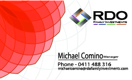 Business Card Design by SOHIL SOLANKI for RDO Family Investments Pty Ltd | Design #4750167