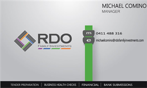Visitenkarten-Design von SOHIL SOLANKI für RDO Family Investments Pty Ltd | Design: #4751211