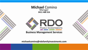 Business Card Design by IAMGDESIGNER for RDO Family Investments Pty Ltd | Design: #4739480
