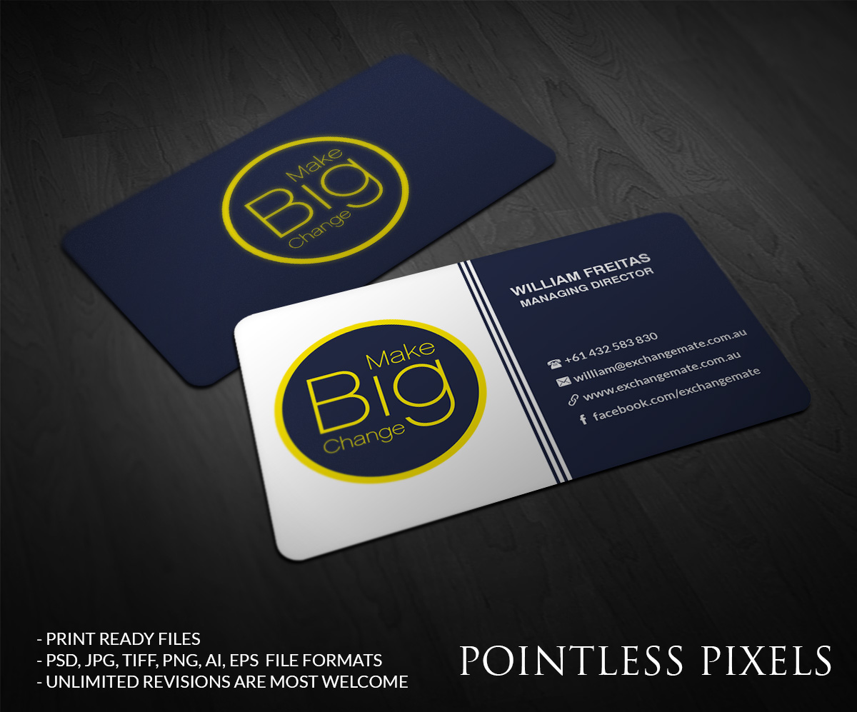 Business Card Design by Pointless Pixels India for this project | Design #4748488