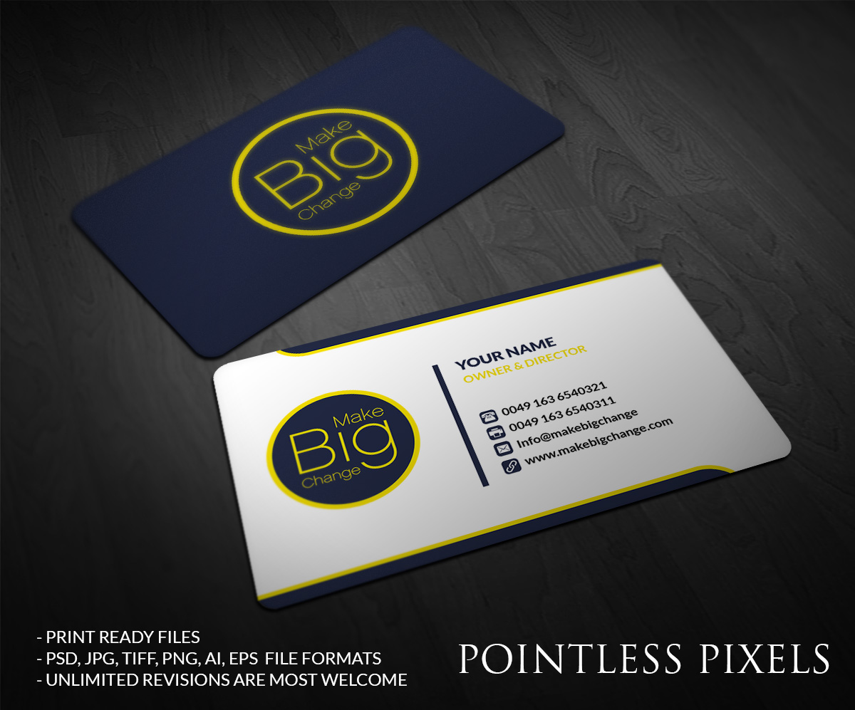 Business Card Design by Pointless Pixels India for this project | Design #4751270