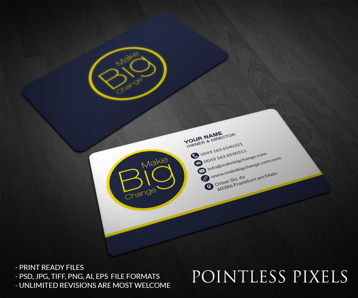 Business Card Design by Pointless Pixels India for this project | Design #4751293