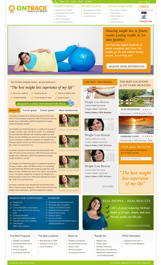 Diseño Web por rajesh prn para OnTrack Wellbeing PTY Ltd | Diseño #225744