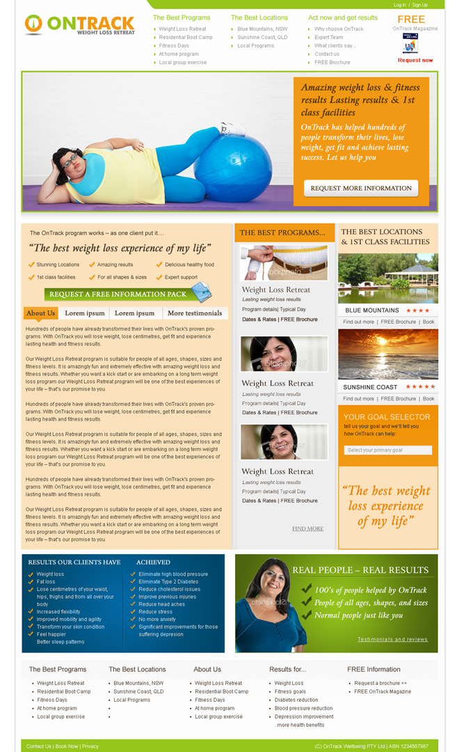 Web-Design von rajesh prn für OnTrack Wellbeing PTY Ltd | Design #225746