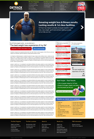 Web Design by webwinner for OnTrack Wellbeing PTY Ltd | Design: #232111