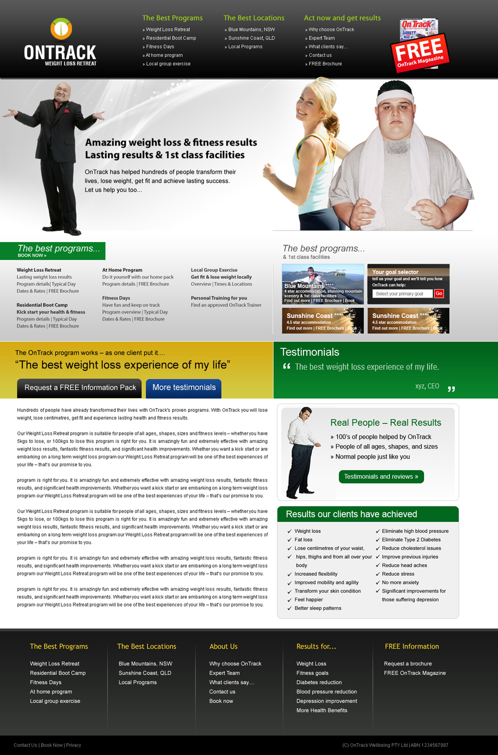 Web-Design von webwinner für OnTrack Wellbeing PTY Ltd | Design #233026