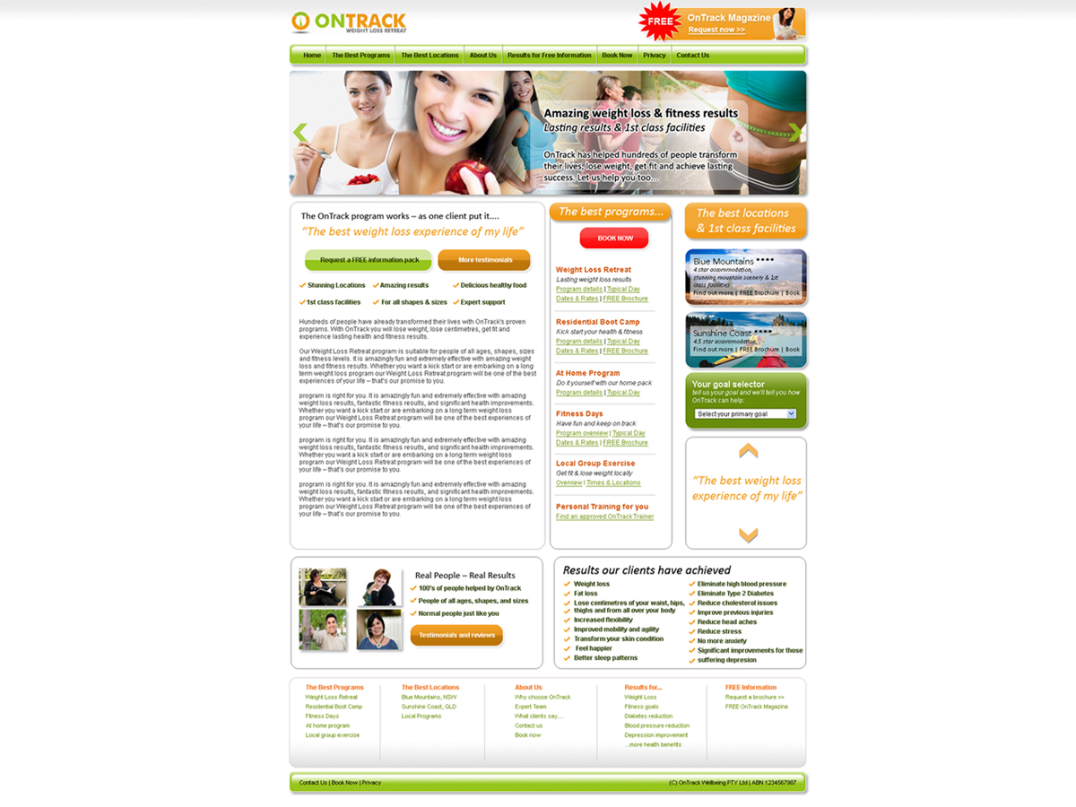 Web Design by Jagannath for OnTrack Wellbeing PTY Ltd | Design #227246