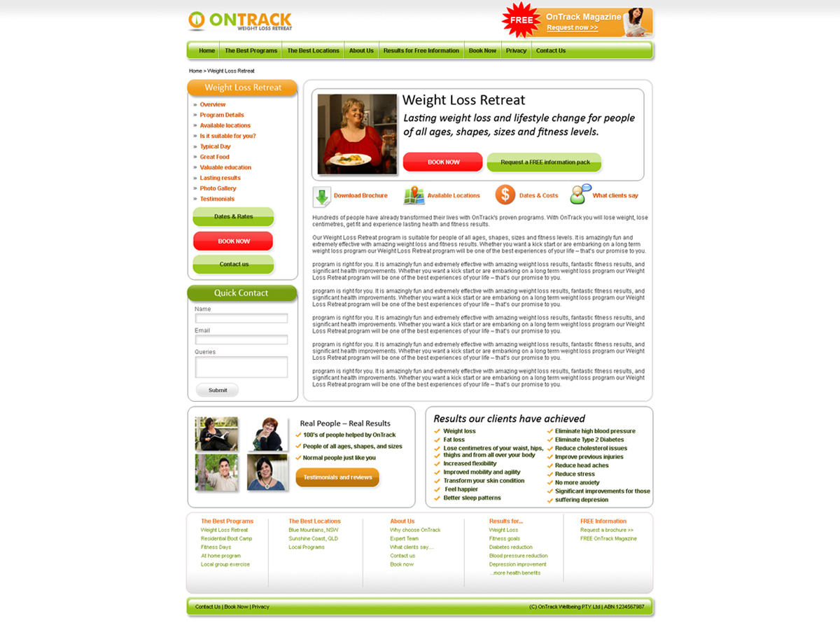 Web Design by Jagannath for OnTrack Wellbeing PTY Ltd | Design #227640