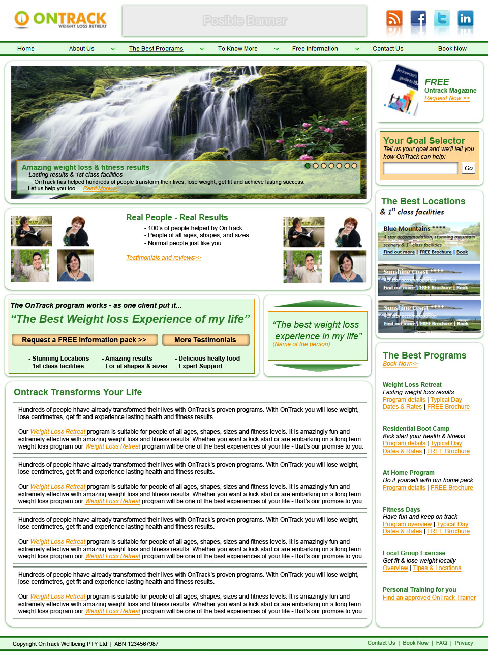 Web-Design von MasqueradeCircus für OnTrack Wellbeing PTY Ltd | Design #233056