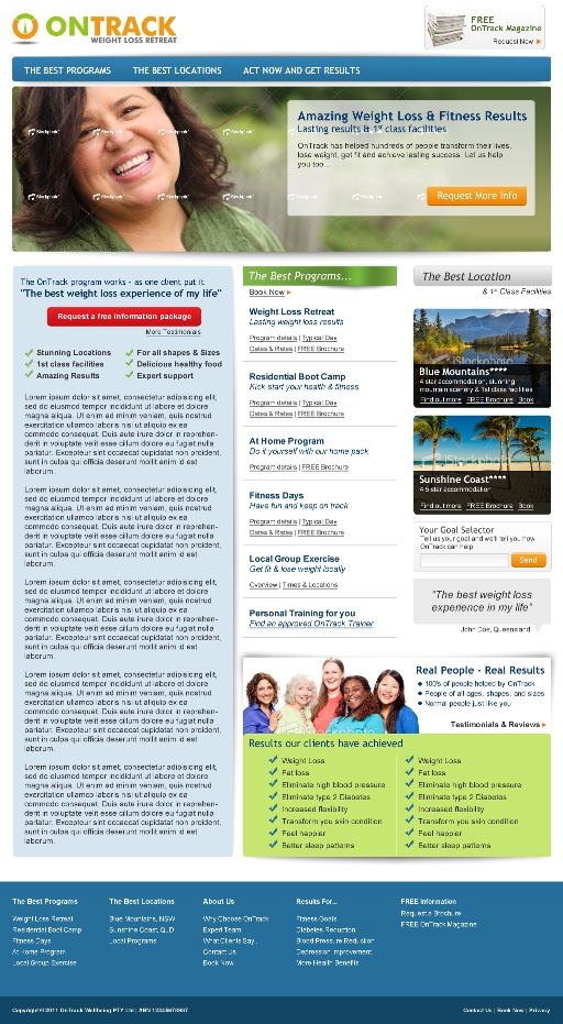 Web Design par mincedfruits pour OnTrack Wellbeing PTY Ltd | Design #230669