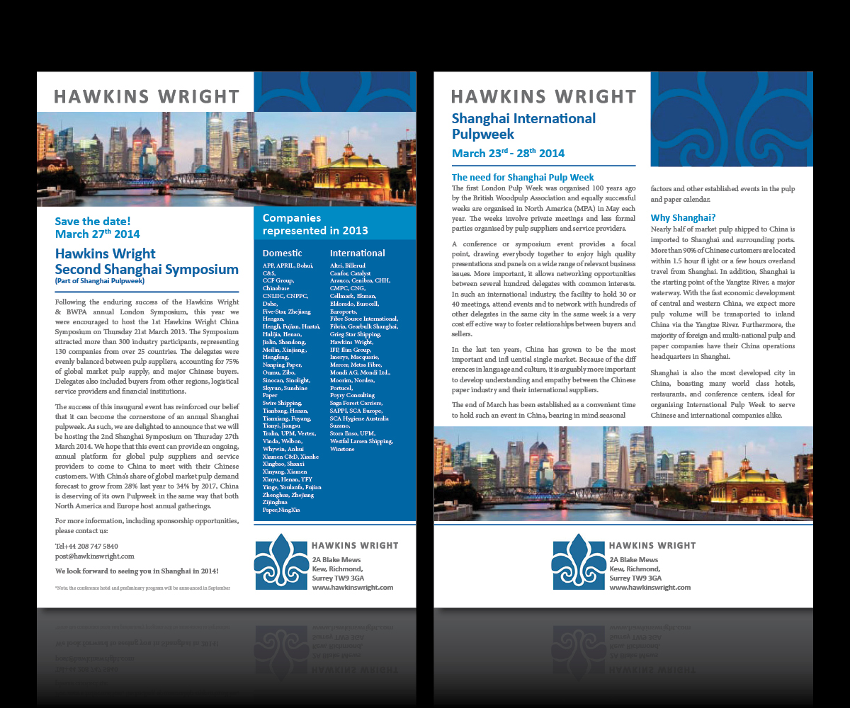 Flyer Design by Argyle and Paisley GD for Hawkins Wright Ltd | Design #4771052