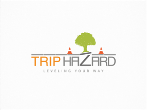 Company name- Trip Hazard / what we do- Concrete Grinding and Repair / example of a slogan- Take a step towards safety | Logo Design by Enzzok