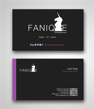 Visitenkarten-Design von Satyajit Sil Creations für Fanique | Design #4806559