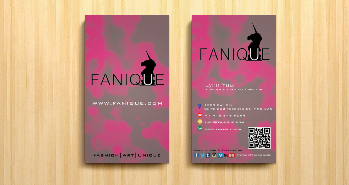 Visitenkarten-Design von Stream Graphics für Fanique | Design #4805552