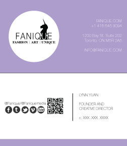 Business Card Design by Shelby Criswell for Fanique | Design #4755033