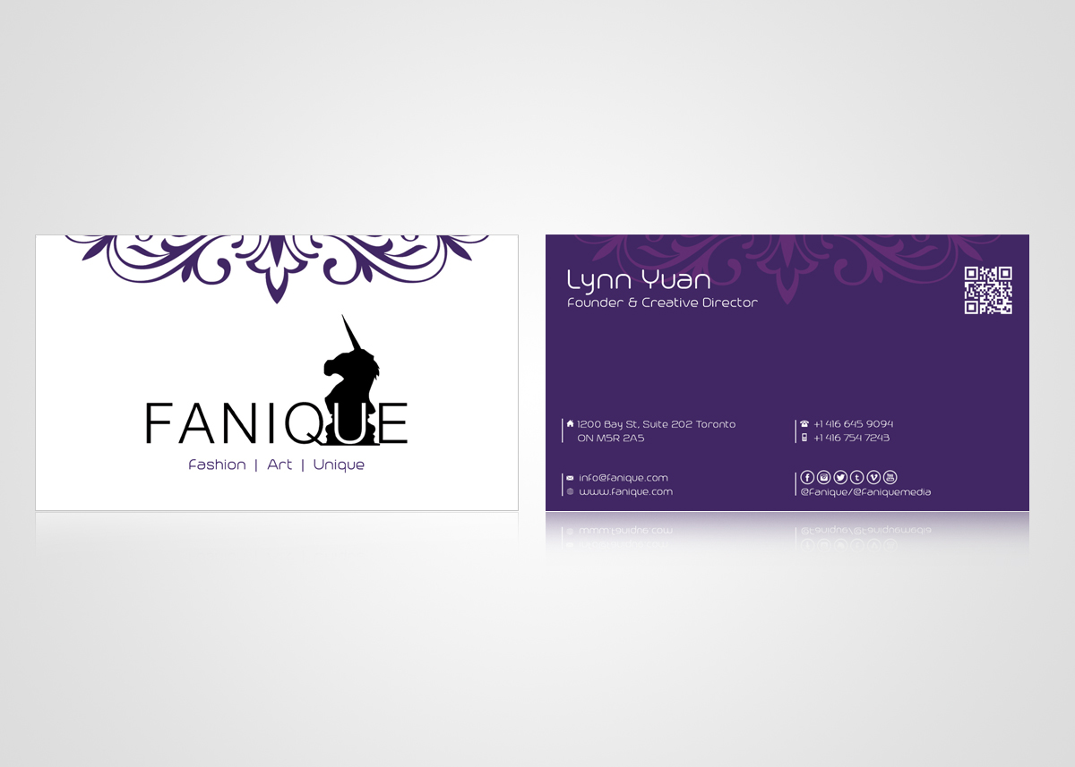 Business Card Design by Ovimatic for Fanique | Design #4783471