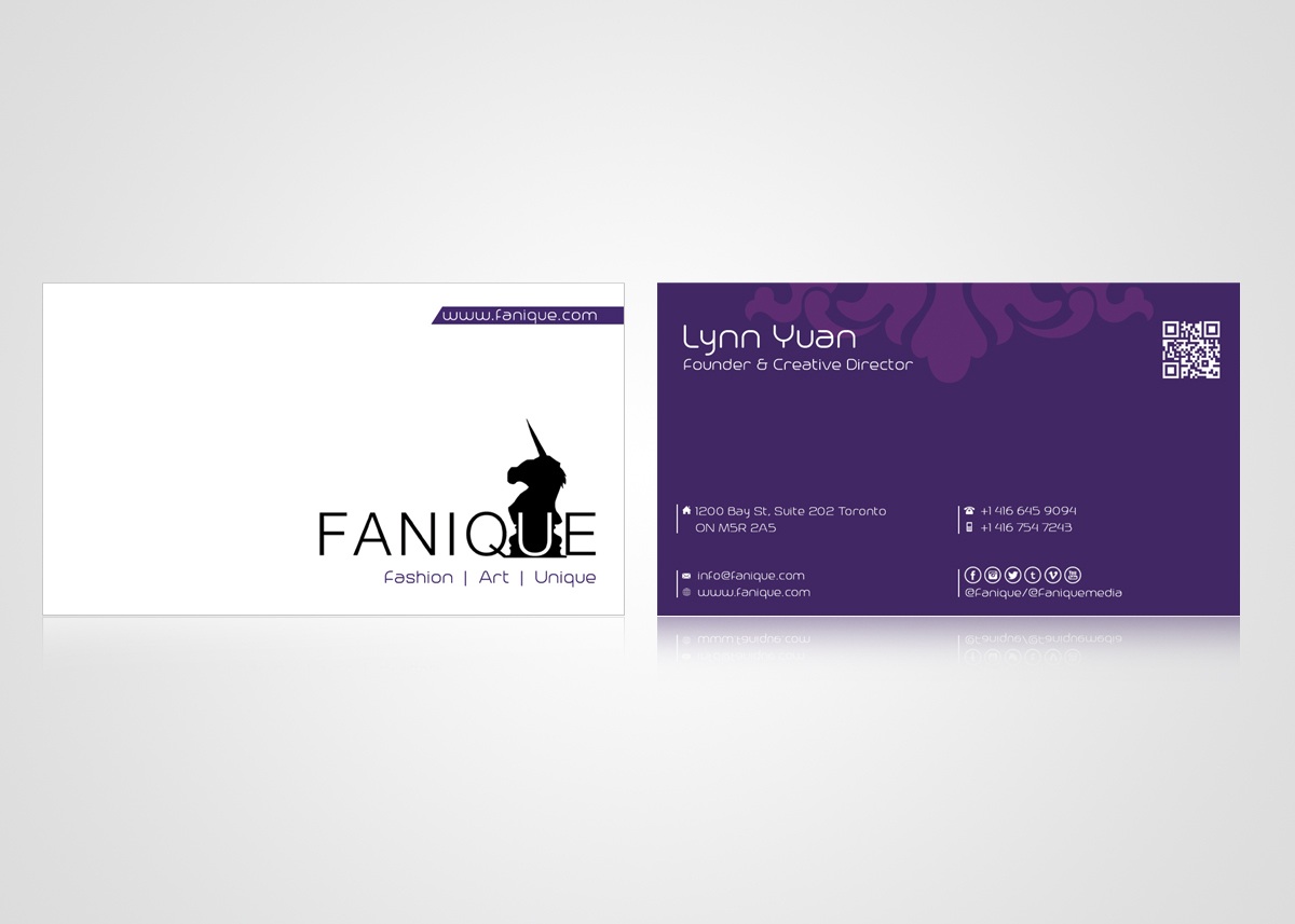 Business Card Design by Ovimatic for Fanique | Design #4815342