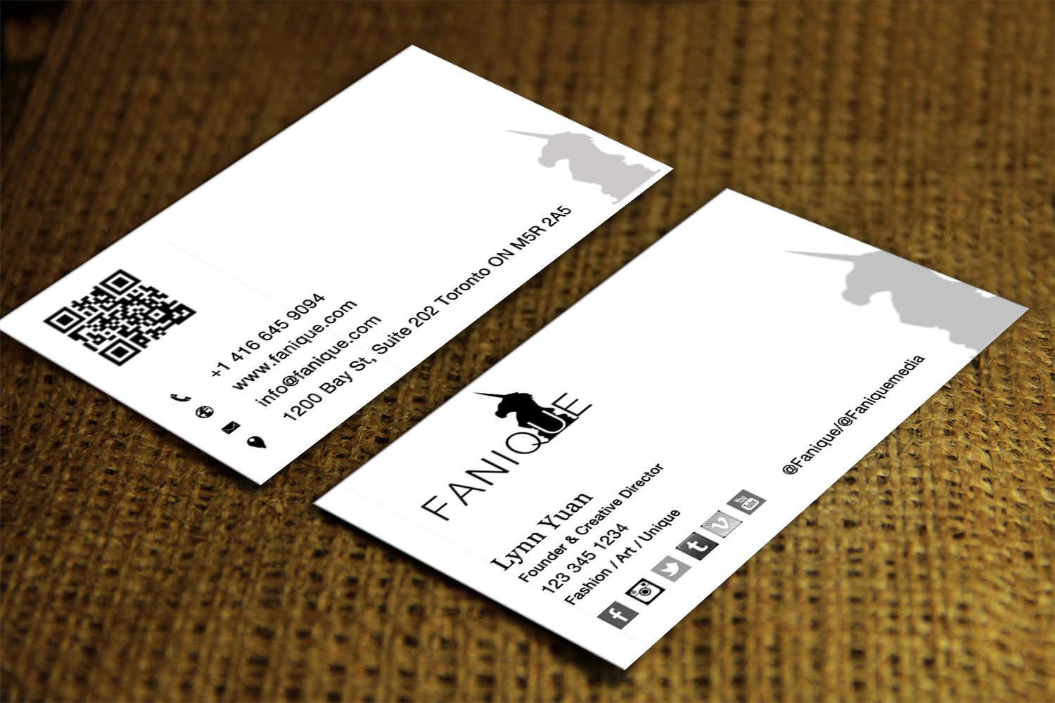 Business Card Design by Lanka Ama for Fanique | Design #4749800