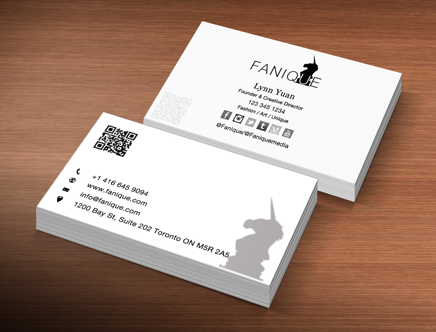 Business Card Design by Lanka Ama for Fanique | Design #4749838