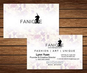 Business Card Design by saracdesigns for Fanique | Design: #4806571