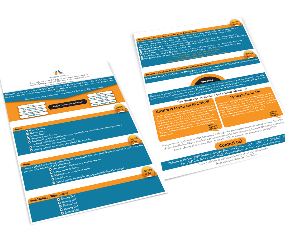 Infographic Design by artculturz_sd for Welcome to Harlem | Design #4760703