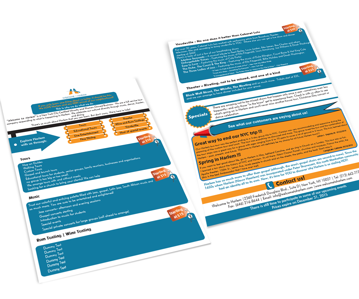 Infographic Design by artculturz_sd for Welcome to Harlem | Design #4763775