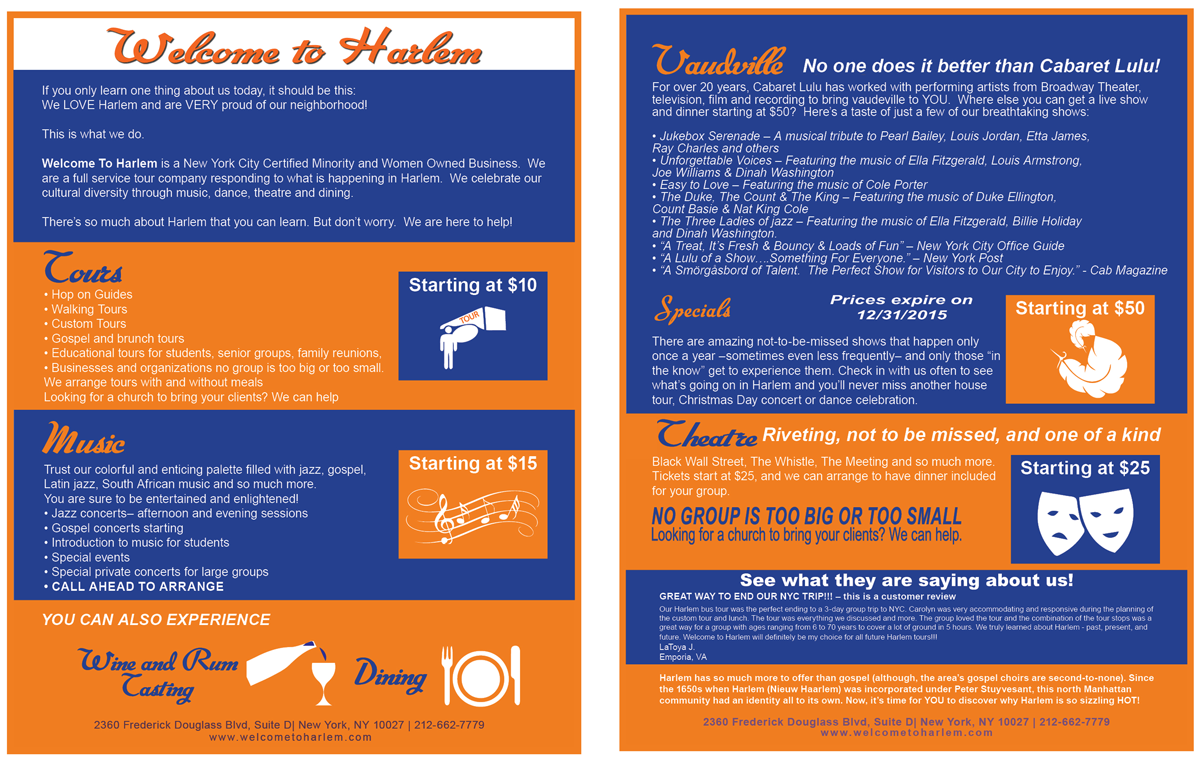 Infographic Design by wynchance for Welcome to Harlem | Design #4759810