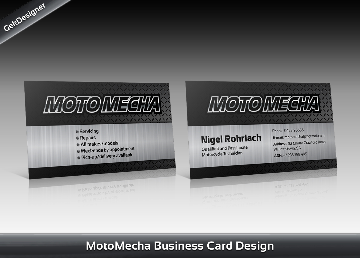 Business Card Design by gekgrfx for Moto Mecha | Design #1362013