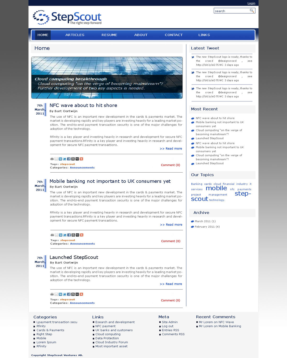 Wordpress Design by Rohit Gangully for this project | Design #239659