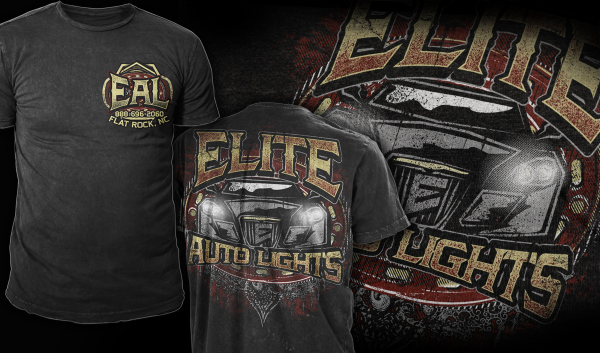 T-shirt Design by Mayonpx for Elite Auto Lights | Design #4803764