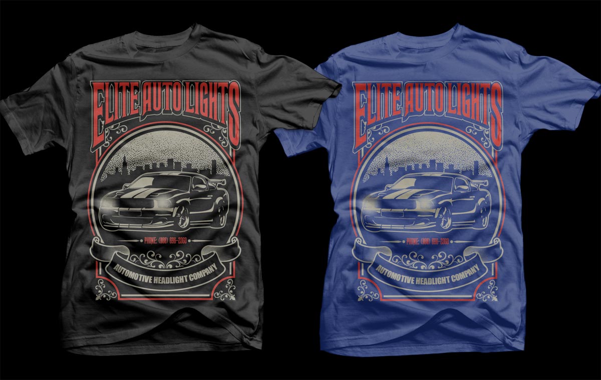 T-shirt Design by D'Mono for Elite Auto Lights | Design #4846191