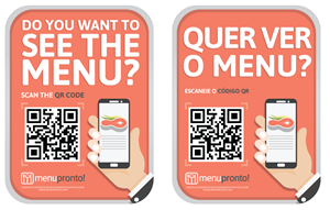 QR Code Sticker for Restaurants | Sticker Design by JCR