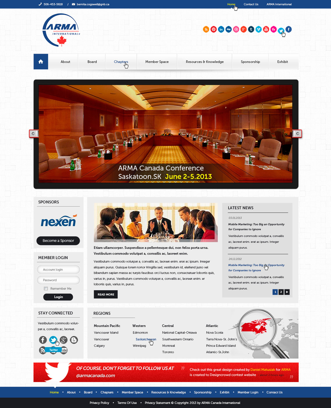 Diseño Web por Daniel Matusiak para MarketAccess Communications INc | Diseño #1352916