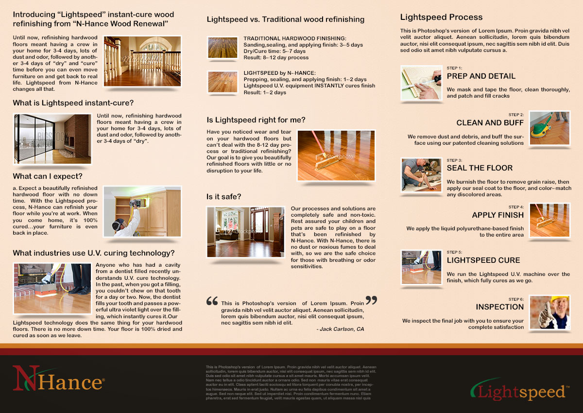 Brochure Design by WirePaper for N-Hance | Design #1351811