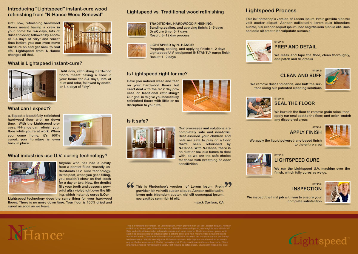 Brochure Design by WirePaper for N-Hance | Design #1358887