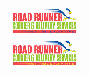 Road Runner Courier & Delivery Services.      On Time Every Time | Logo Design by TRHZ